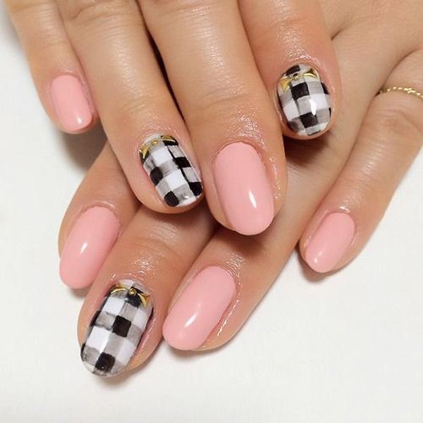 35 Gingham and Plaid Nail Art Designs