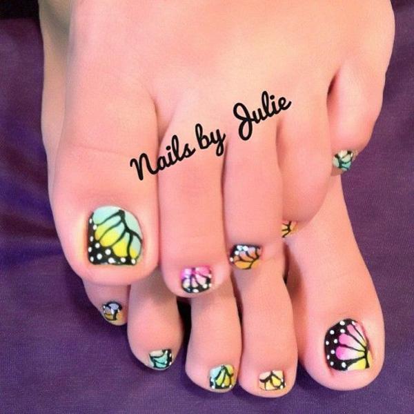 50 Pretty Toenail Art Designs