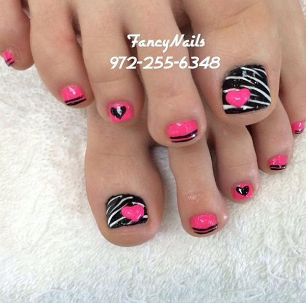50 Pretty Toenail Art Designs