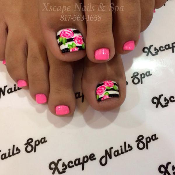 50 Pretty Toenail Art Designs