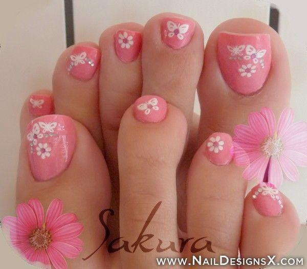 50 Pretty Toenail Art Designs