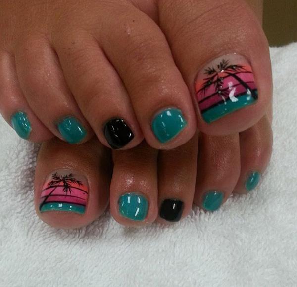 50 Pretty Toenail Art Designs