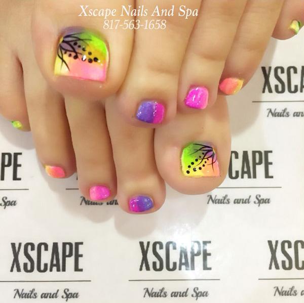 50 Pretty Toenail Art Designs