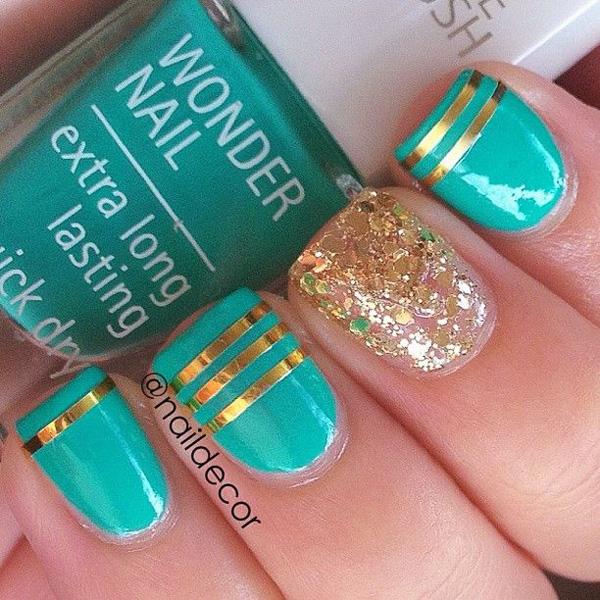 55 Gorgeous Metallic Nail Art Designs