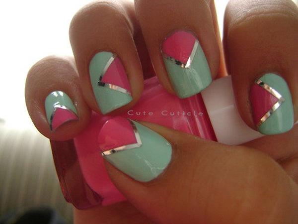 55 Gorgeous Metallic Nail Art Designs