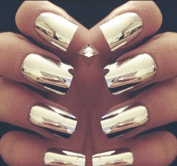 55 Gorgeous Metallic Nail Art Designs
