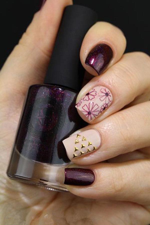 55 Seasonal Fall Nail Art Designs