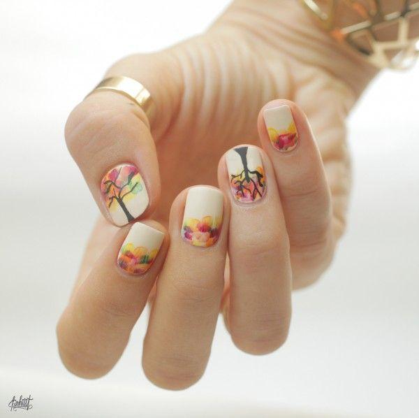 55 Seasonal Fall Nail Art Designs