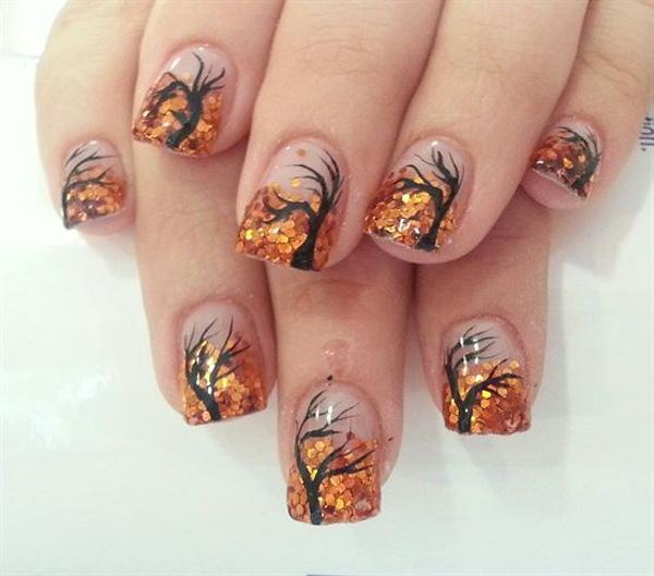 55 Seasonal Fall Nail Art Designs