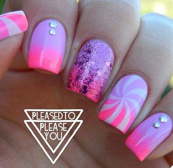 40+ Fabulous Gradient Nail Art Designs