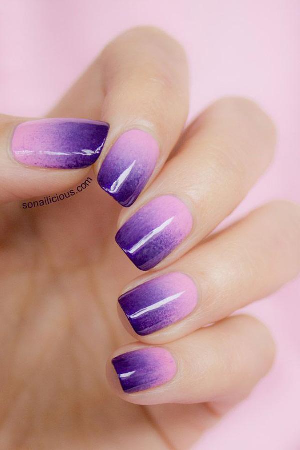 40+ Fabulous Gradient Nail Art Designs