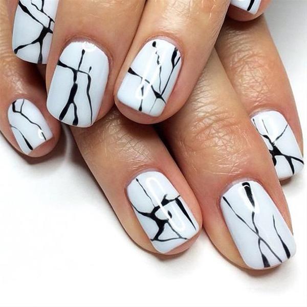 35 Water Marble Nail Art Designs