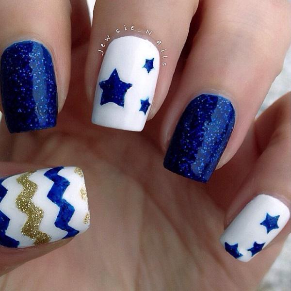 50 Blue Nail Art Designs