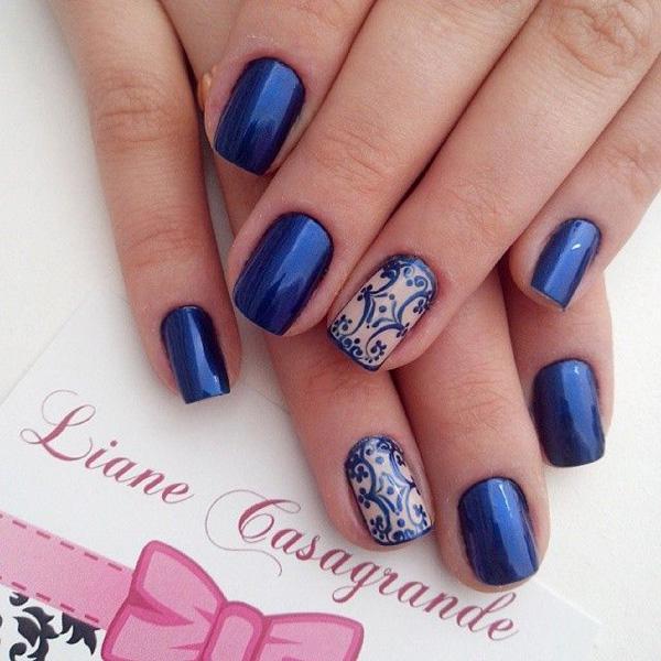 50 Blue Nail Art Designs
