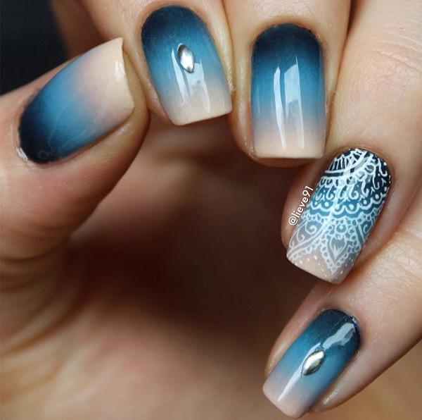 50 Blue Nail Art Designs