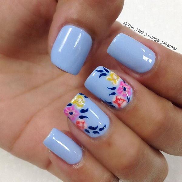 50 Blue Nail Art Designs