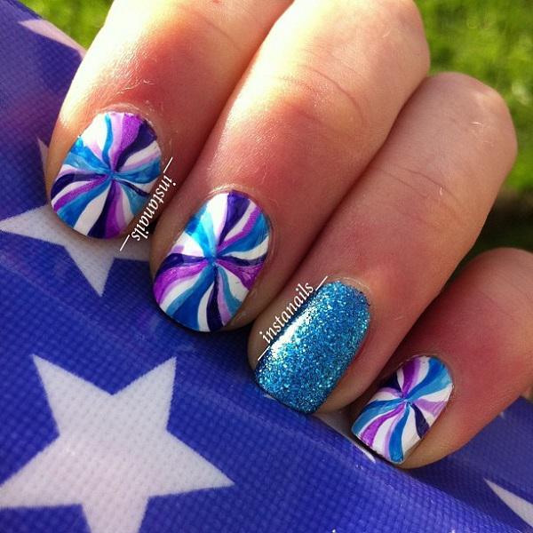 50 Blue Nail Art Designs