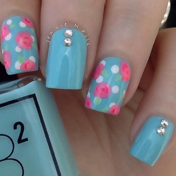 50 Blue Nail Art Designs