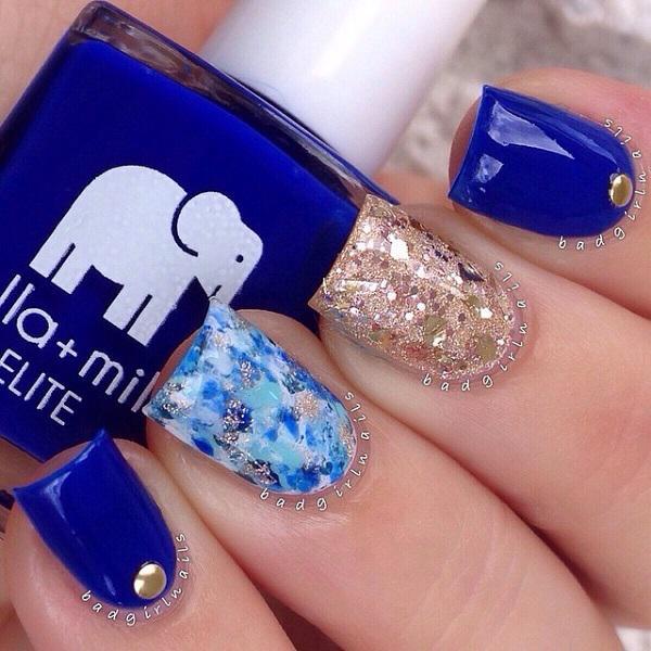 50 Blue Nail Art Designs