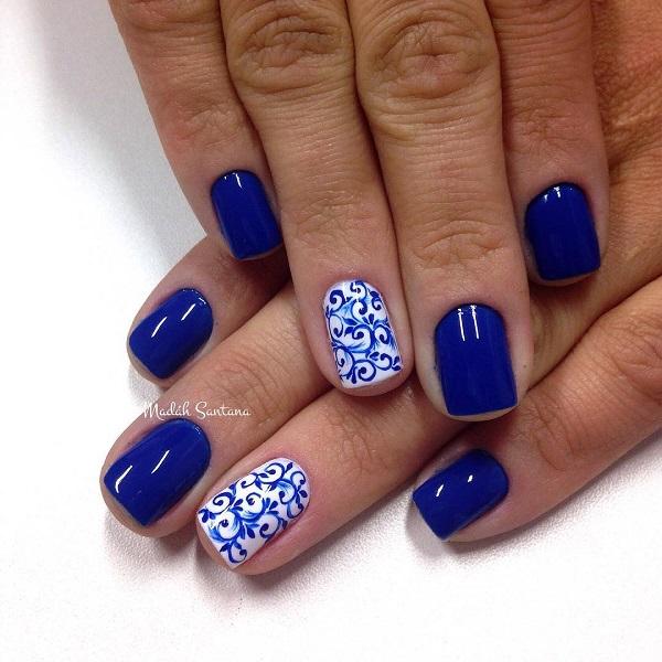 50 Blue Nail Art Designs