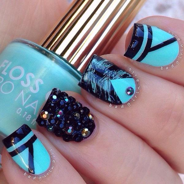 50 Blue Nail Art Designs