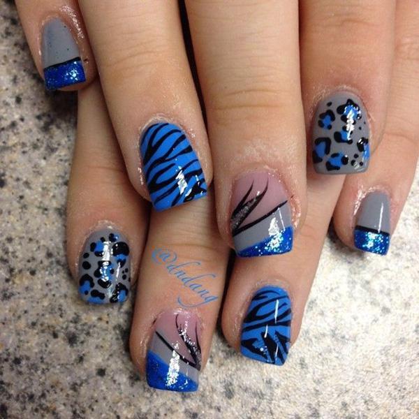 50 Blue Nail Art Designs