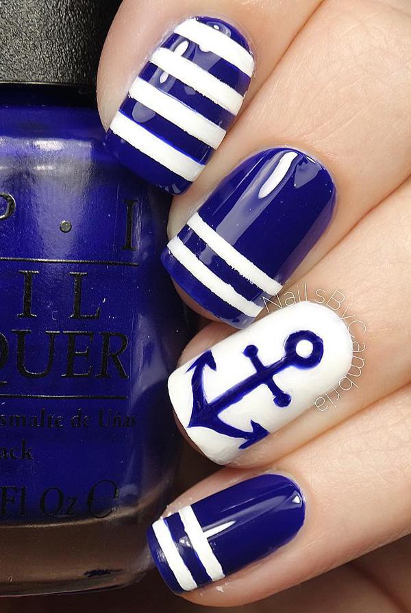 50 Blue Nail Art Designs