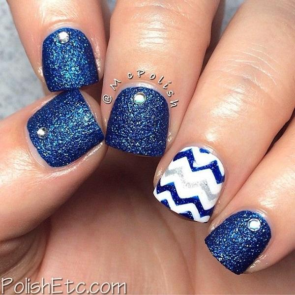 50 Blue Nail Art Designs