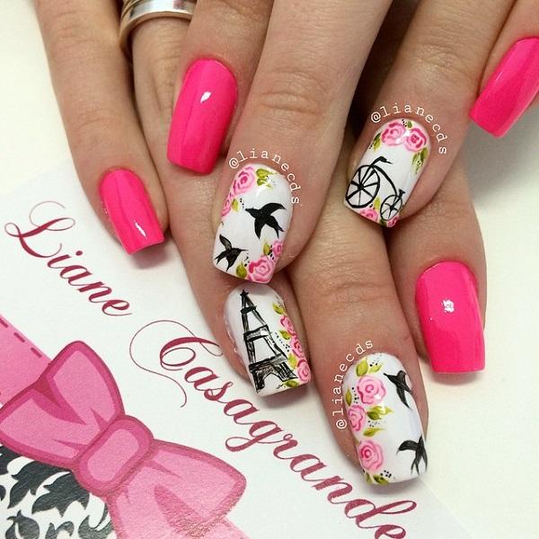 50 Pink Nail Art Designs