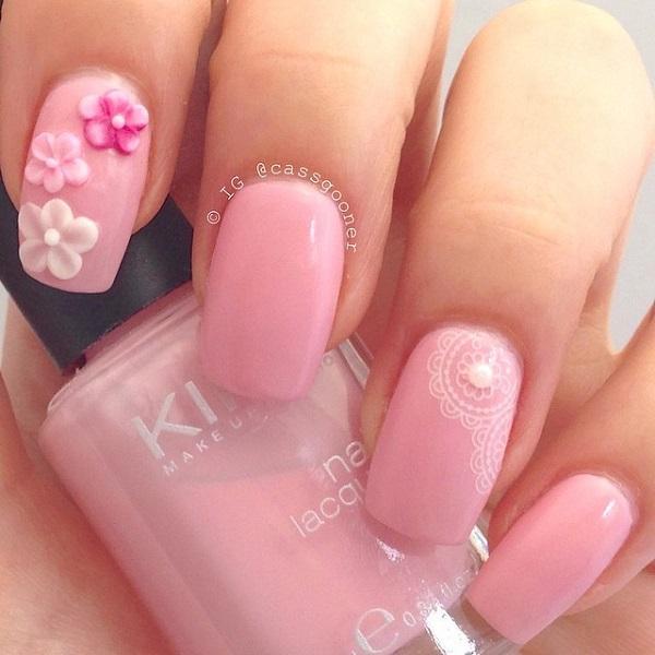 50 Pink Nail Art Designs