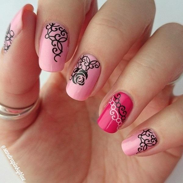 50 Pink Nail Art Designs