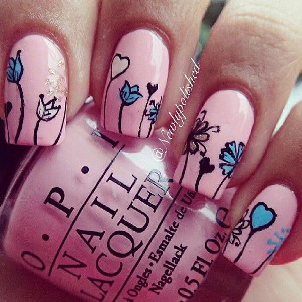 50 Pink Nail Art Designs
