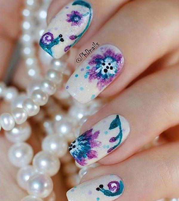 50+ Watercolor Nail Art Ideas
