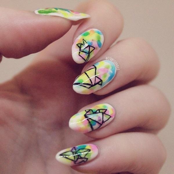 50+ Watercolor Nail Art Ideas