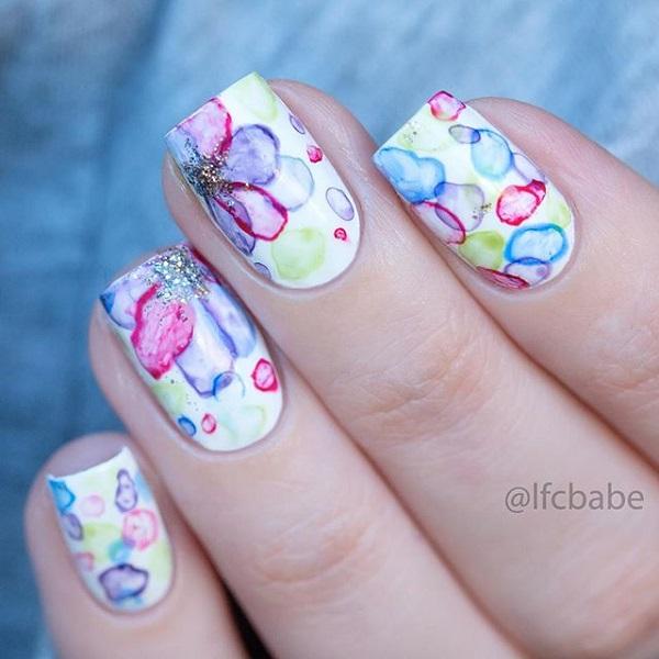 50+ Watercolor Nail Art Ideas