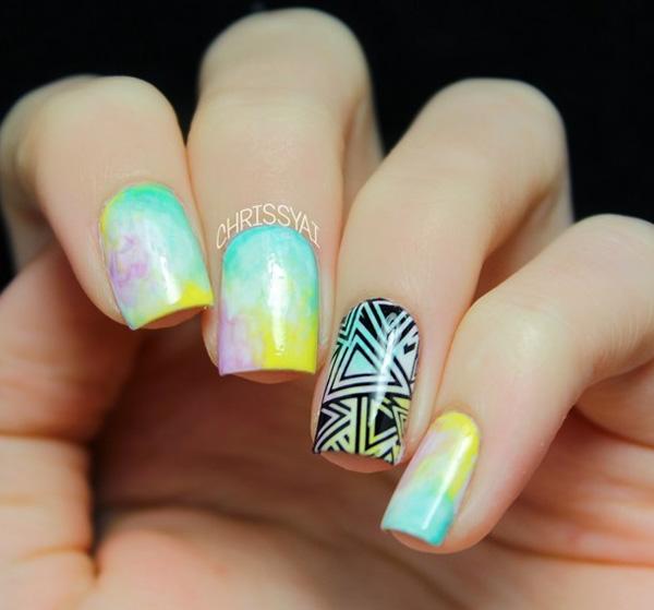 50+ Watercolor Nail Art Ideas