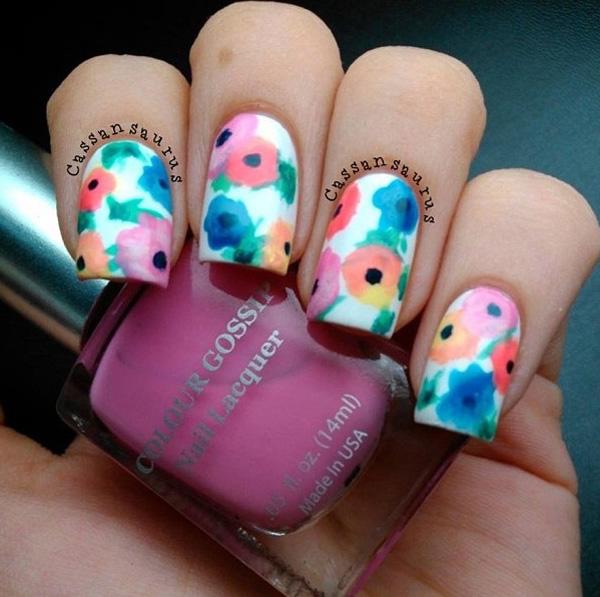 50+ Watercolor Nail Art Ideas
