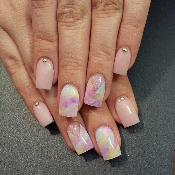 50+ Watercolor Nail Art Ideas