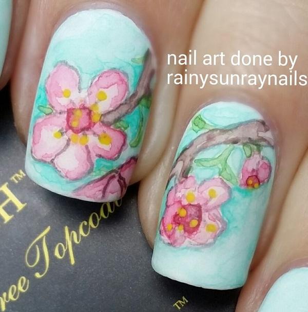 50+ Watercolor Nail Art Ideas