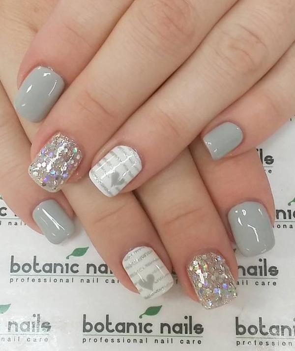 35 Gray Nail Art Designs