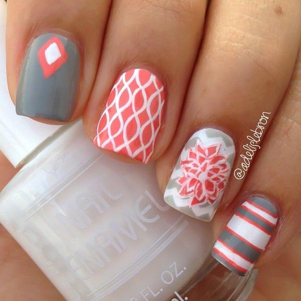 35 Gray Nail Art Designs