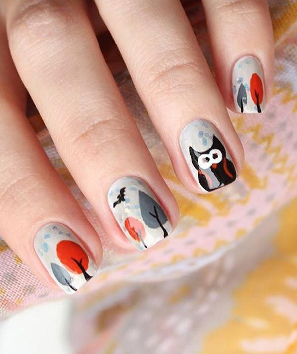 35 Gray Nail Art Designs
