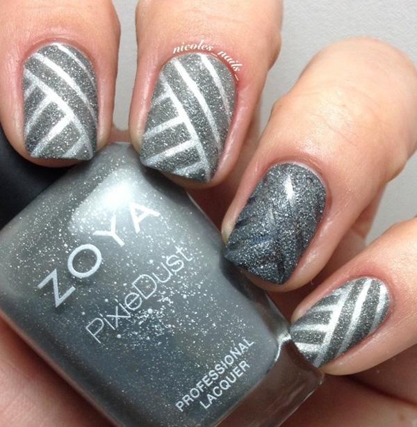 35 Gray Nail Art Designs