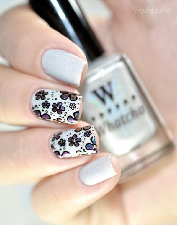 35 Gray Nail Art Designs
