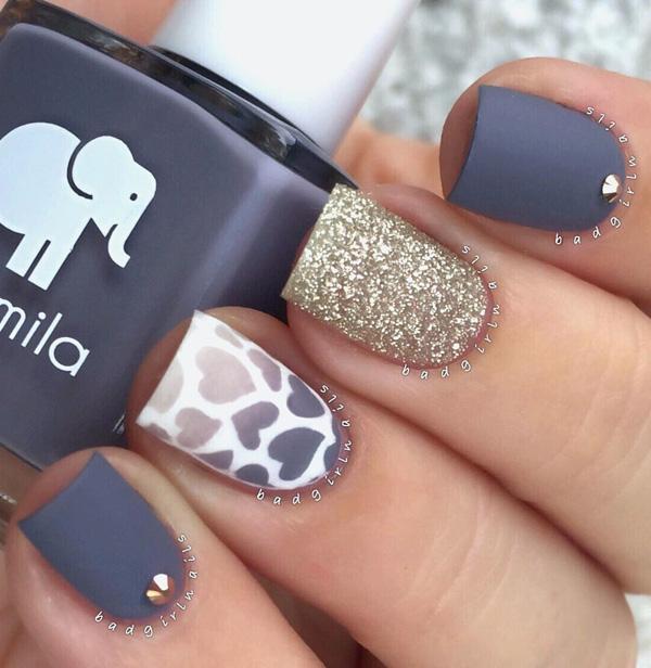 35 Gray Nail Art Designs