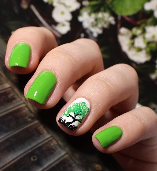 45 Refreshing Green Nail Art Ideas