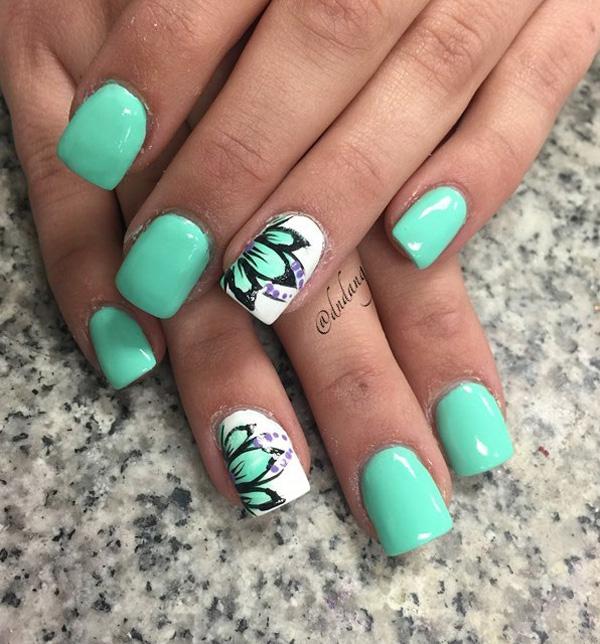 45 Refreshing Green Nail Art Ideas