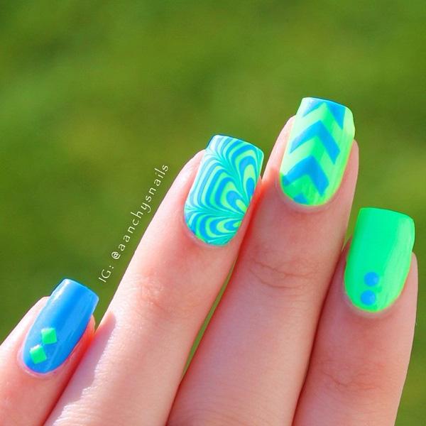 45 Refreshing Green Nail Art Ideas