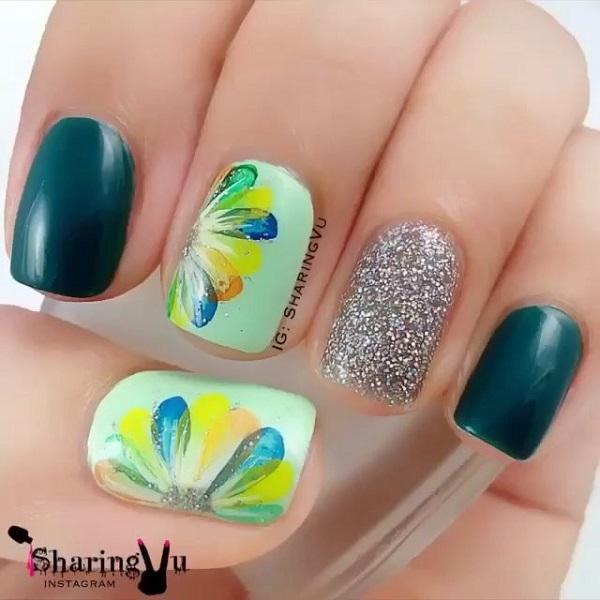 45 Refreshing Green Nail Art Ideas