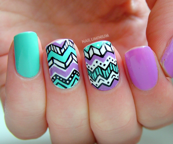45 Chevron Nail Art Ideas